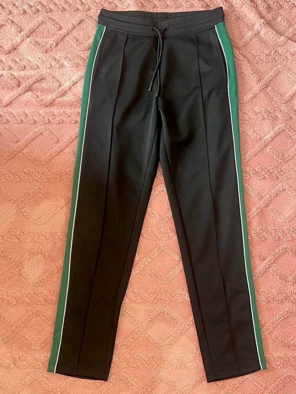 Original Use Black Athletic Track pants with Elastic Waistband